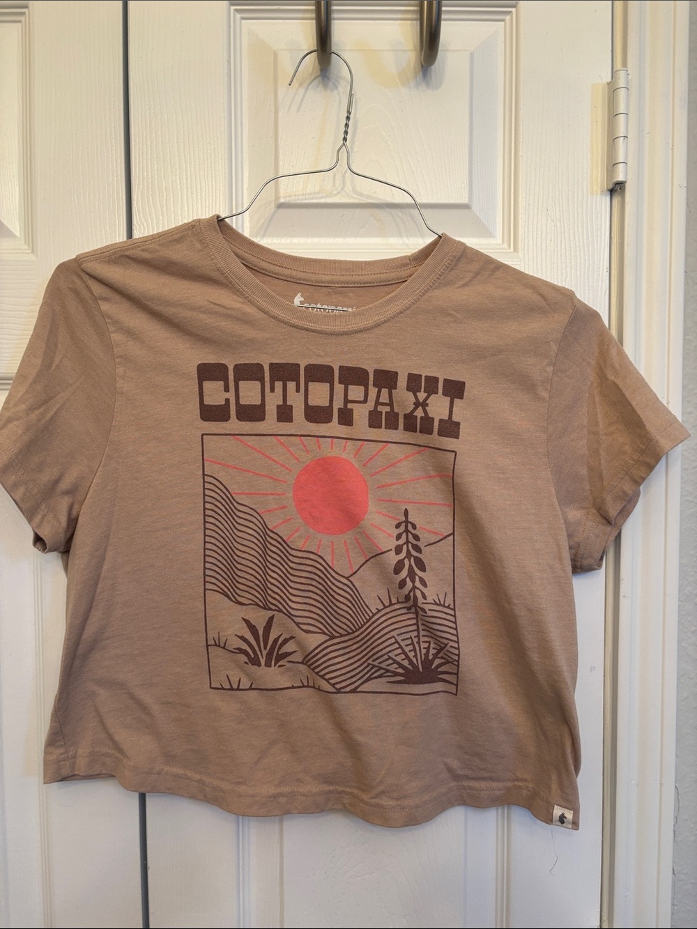 cotopaxi Brown Graphic Tee with Red Sun